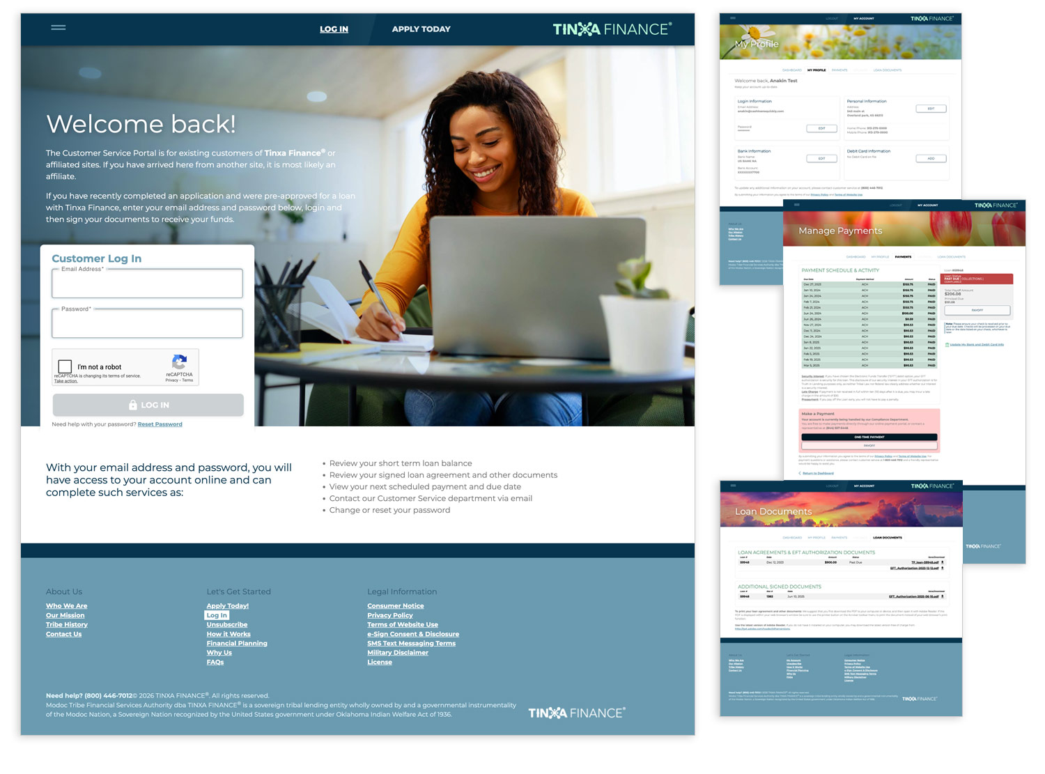 Tinxa Finance: Customer Portal