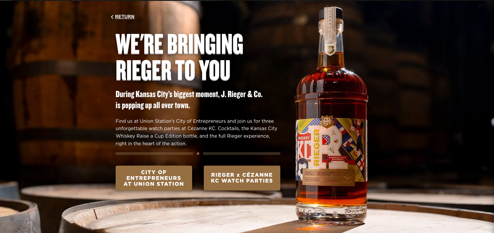 J. Rieger & Co: Microsite: Raise A Cup
